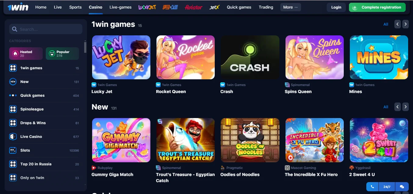 1win online casino