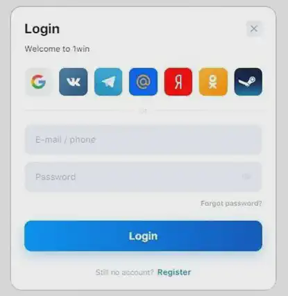 1win login download